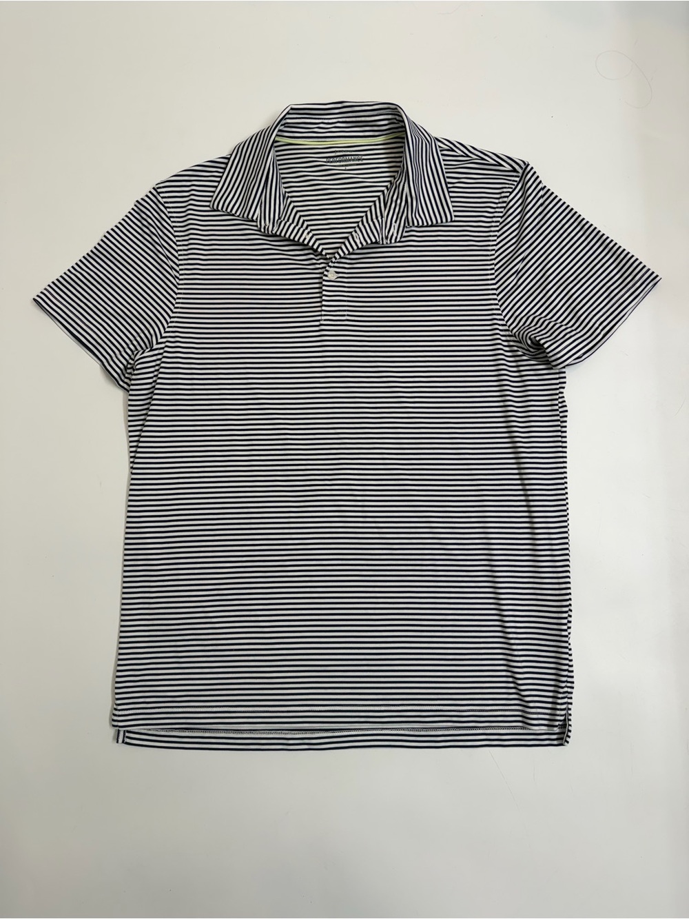 J.Crew Performance Striped Polo Shirt Size Large Athleisure Golf Classic